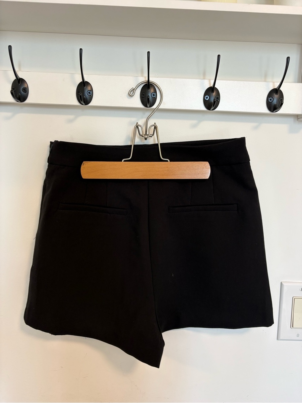 Dynamite Black Women's Skort Shorts - Sleek Wrap Front